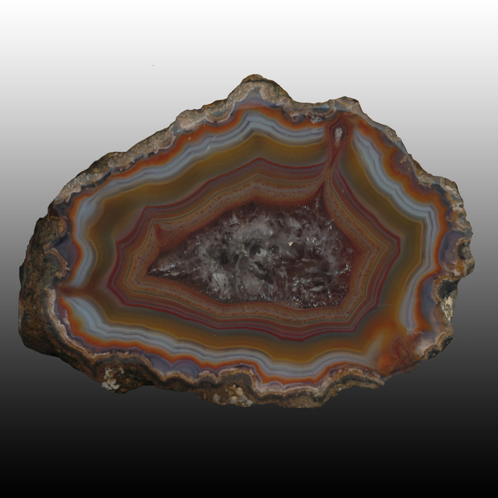 River Crossing Condor Agate with striking banding. Pair to AG05142