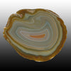 Island Agate with a contrasting orange center, open window on the back side. Pair to AG05153